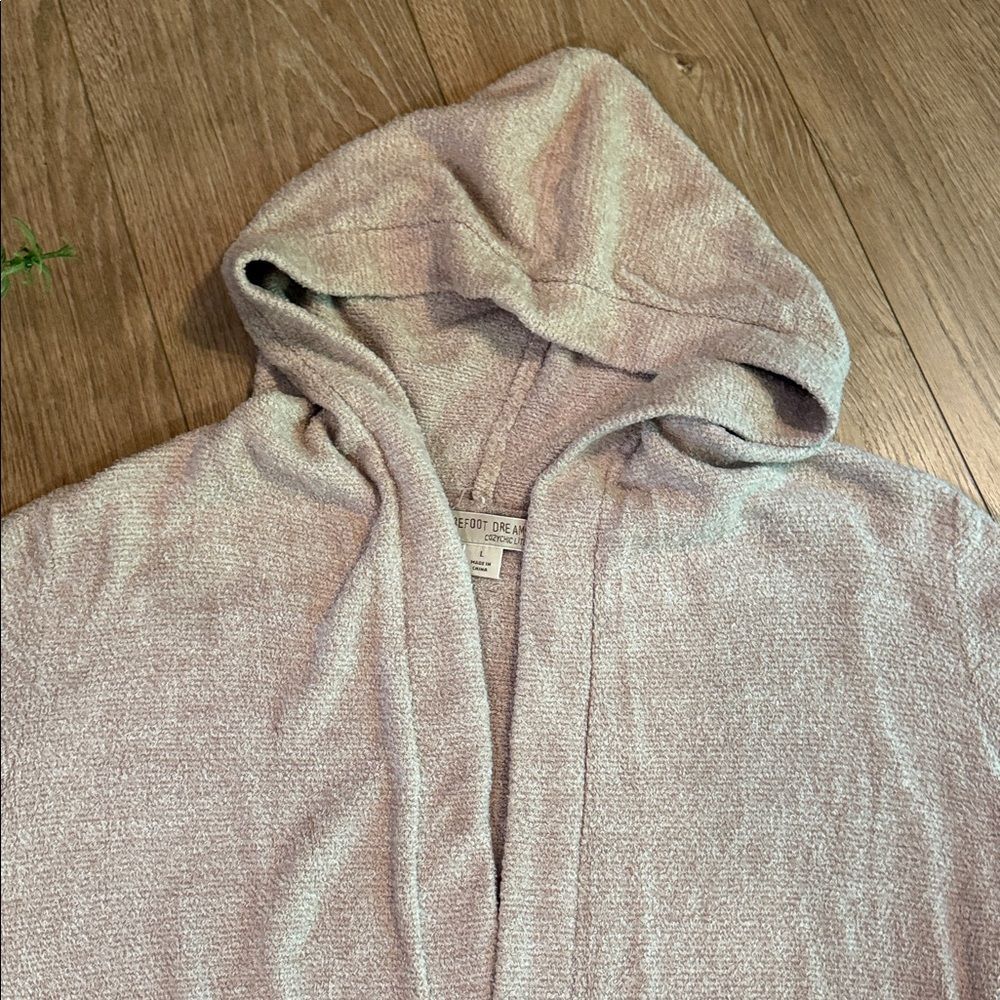 BAREFOOT DREAMS COZY CHIC LITE HOODED CARDIGAN ROBE SUPER SOFT SIZE LARGE EUC - Picture 4 of 5